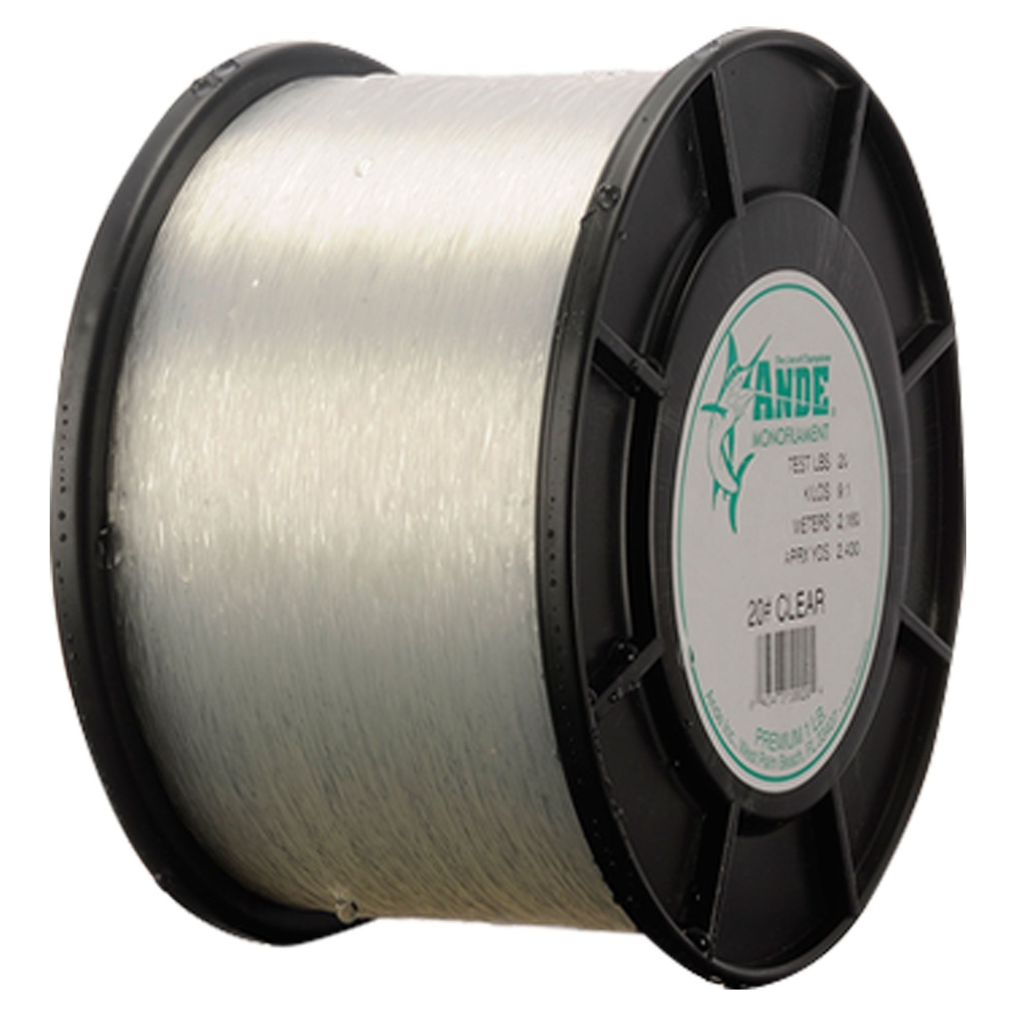 Ande Premium Monofilament 2-lb Bulk Spool Clear