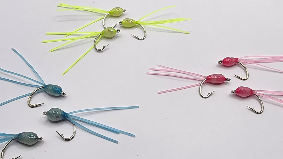 Scroggs Sticky Flies Glow Bugs - Single Hook 3/PCK