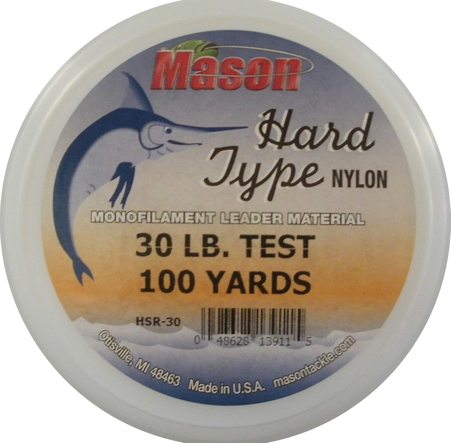 Mason Hard Type Nylon Monofilament Leader 100yd Coffee