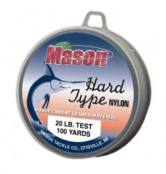 Mason Hard Type Nylon Monofilament Leader 100yd Clear