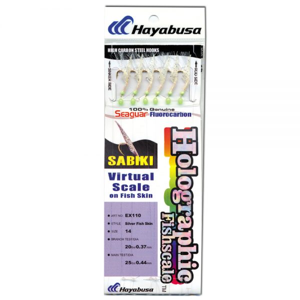 Hayabusa EX110 Sabiki Holo Silver Fish Scale
