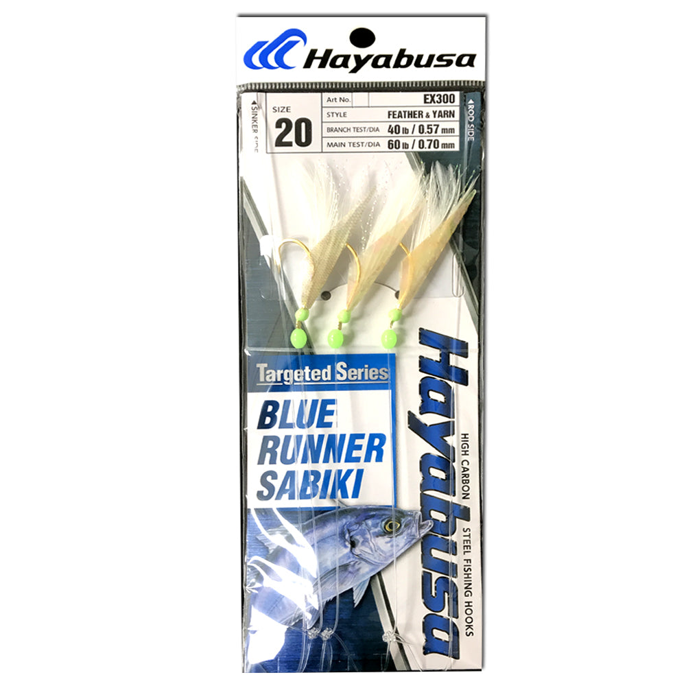 Hayabusa Sabiki EX300 Feather & Yarn – Blue Runner