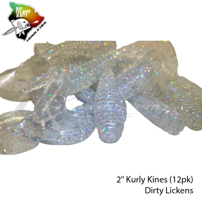 Big Island Bait Kurly Kines Grub 2"