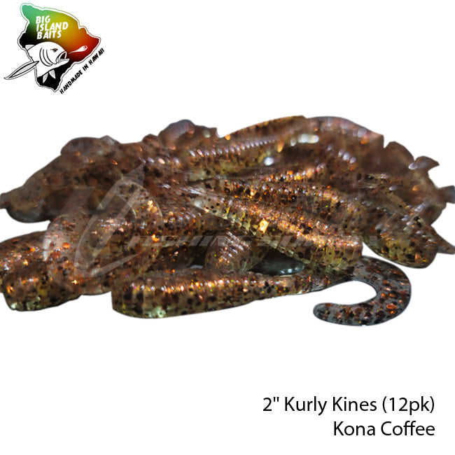 Big Island Bait Kurly Kines Grub 2"