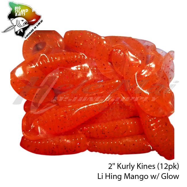 Big Island Bait Kurly Kines Grub 2"