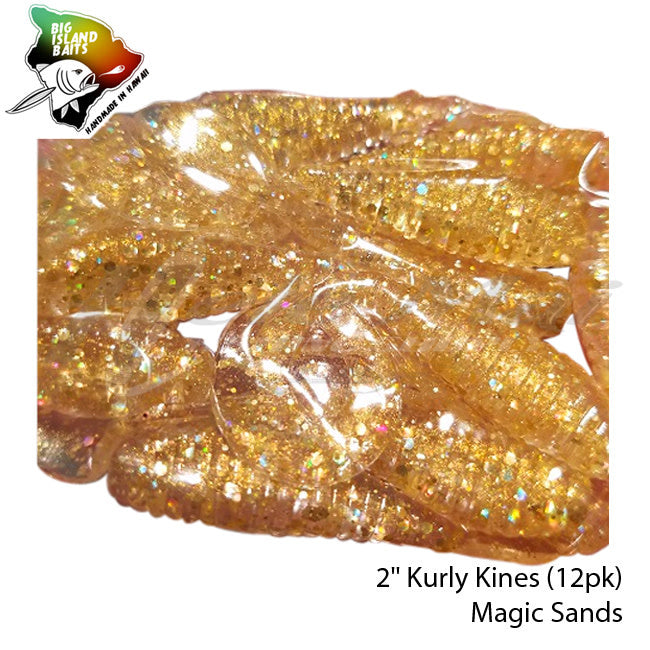 Big Island Bait Kurly Kines Grub 2"