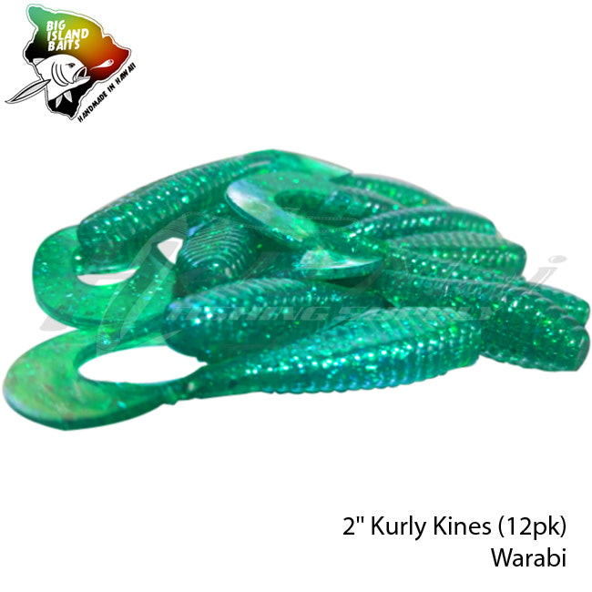 Big Island Bait Kurly Kines Grub 2"