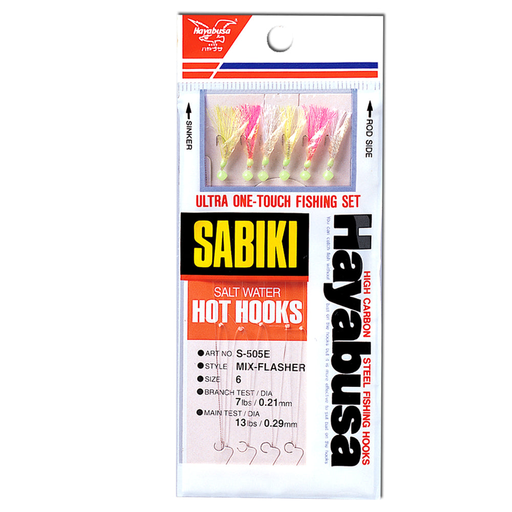 Hayabusa Sabiki S-506E Mix Flasher – Medium-Heavy